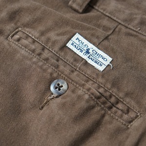 90s Polo by Ralph Lauren POLO CHINO ANDREW brown [W35.5L30.5相当] 古着