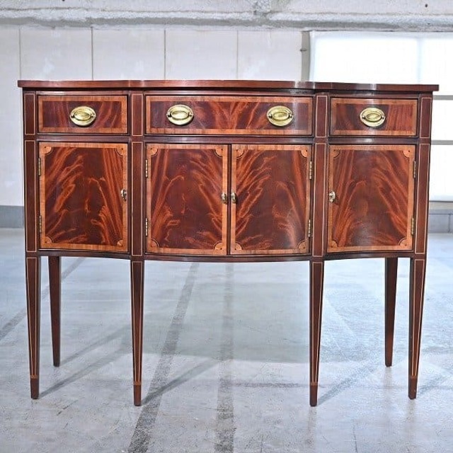 アメリカ HICKORY WHITE 「アメリカンマスターピースコレクション」サイドボード マホガニー材 アンティーク 書斎 ヒッコリーホワイト 【中古家具/中古インテリア/USED家具ユーズド家具/リサイクル】