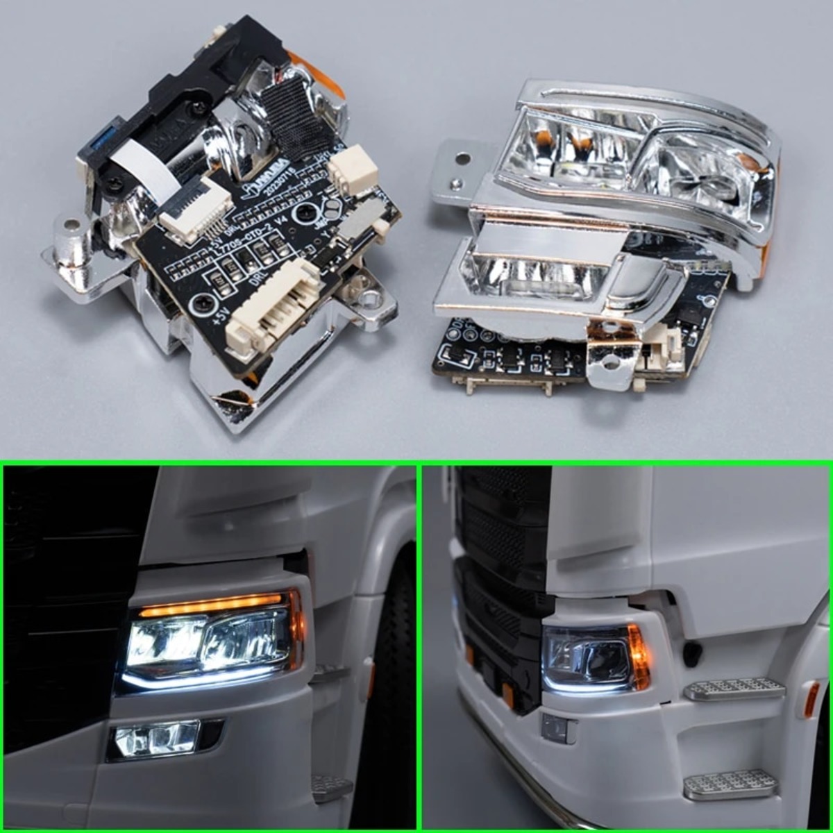 タミヤ むすん スカニア 770S用MFC対応LED シミュレーションヘッドライト