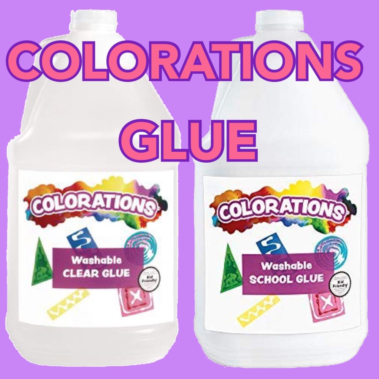 Colorations Washable White School Glue - 1 Gallon