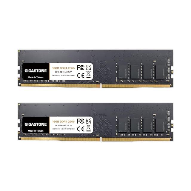 メモリ DDR4】GIGASTONE 16GBx2枚 (32GB Kit) DDR4 2666MHz (2400MHz