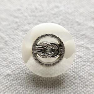 シルバーチェーン×ホワイトマーブル 20㎜