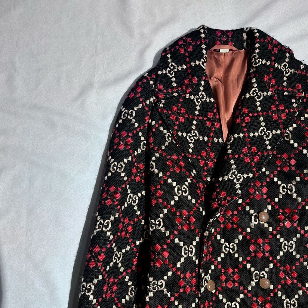 GUCCI グッチ 18AW GG DIAMOND WOOL COAT チェスターコート 2904715220