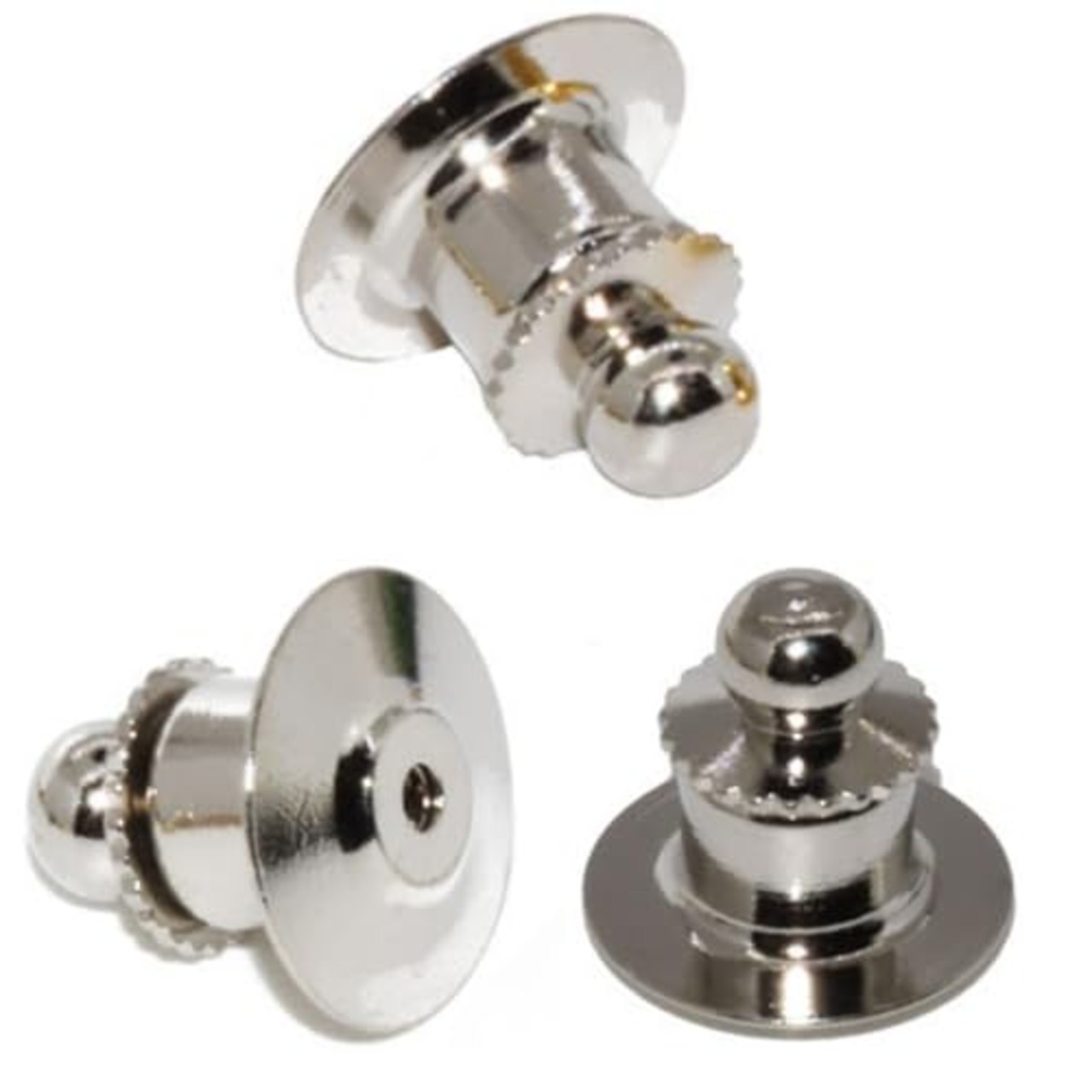 ピンバッジ_pinsmarche ピンバッジ キャッチ 留め具 バタフライ タイタック クラッチ (3, タイタックシルバー)