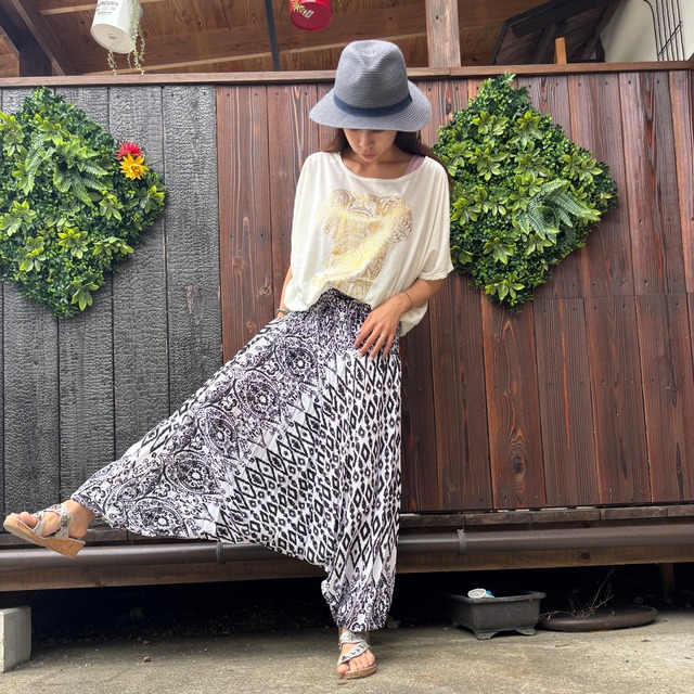 オルテガ柄2wayアラジンパンツ