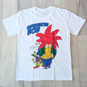 ♧【 The Simpsons（ ザ・シンプソンズ ) 】サイドショー・ボブ with クラスティ・ザ・クラウン / Tシャツ〚アメリカン雑貨 アメトイ〛