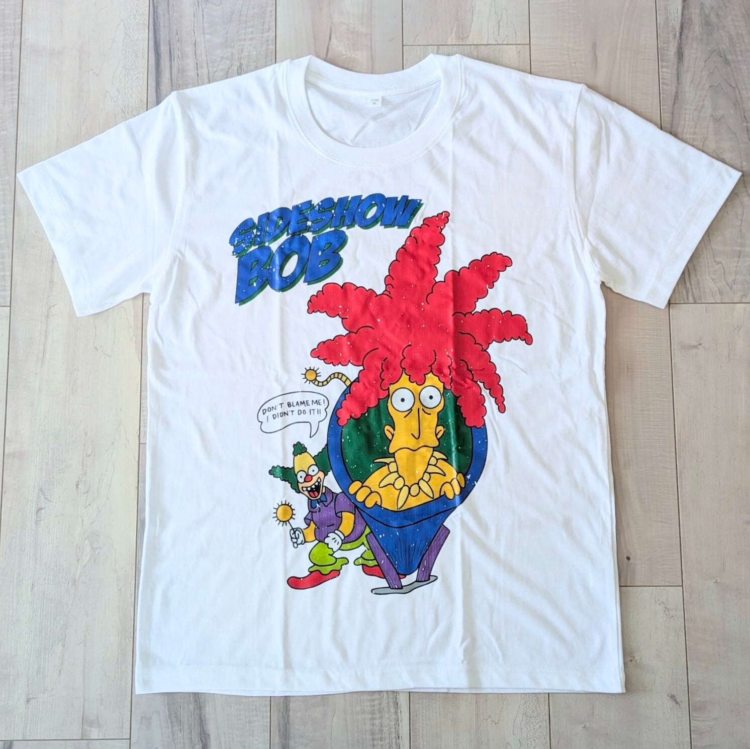 ♧【 The Simpsons（ ザ・シンプソンズ ) 】サイドショー・ボブ with クラスティ・ザ・クラウン / Tシャツ〚アメリカン雑貨 アメトイ〛