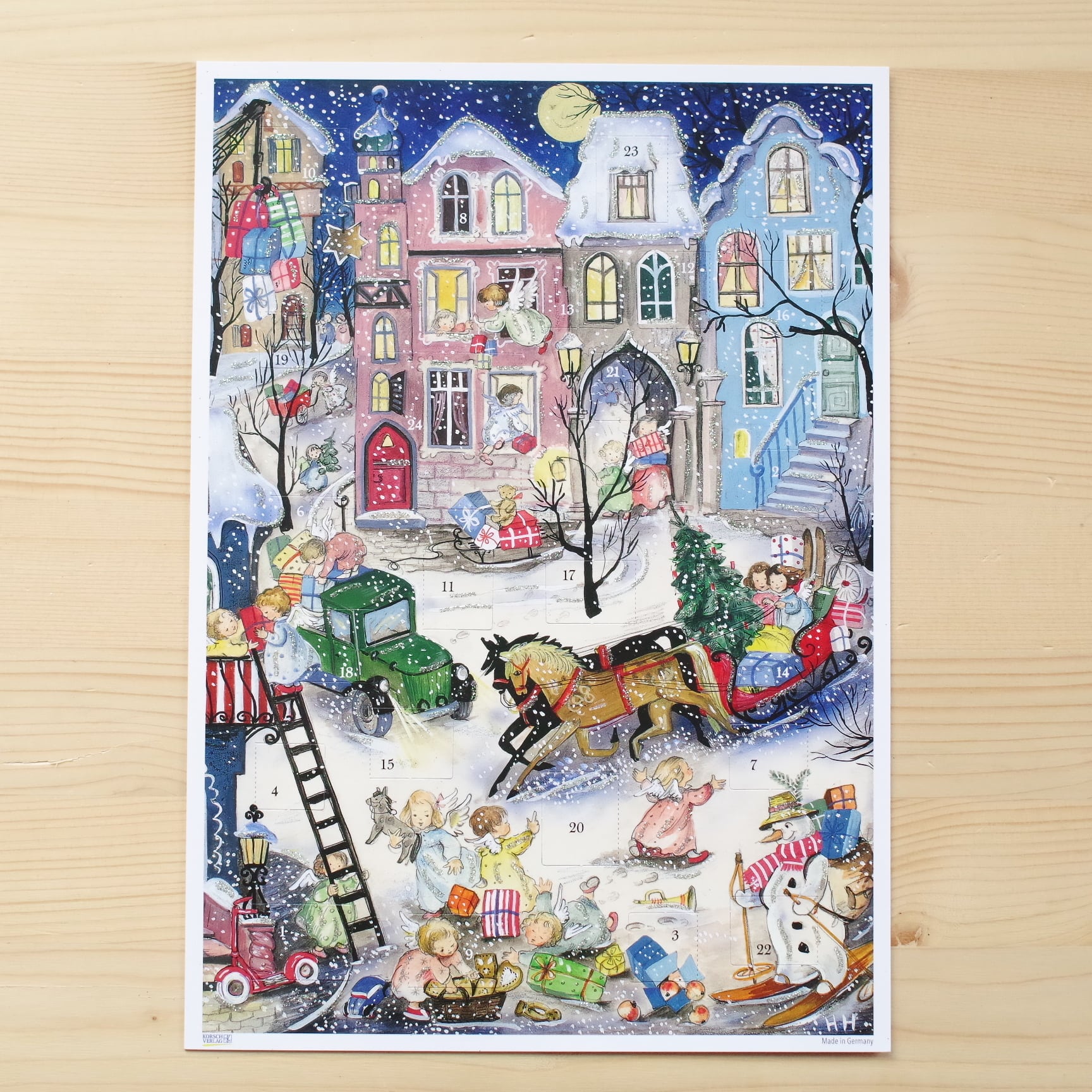 アドベントカレンダー 馬そり(A4サイズ)