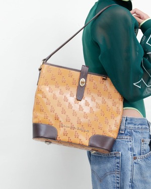Dooney & Bourke × LA Dodgers - monogram bucket leather bag