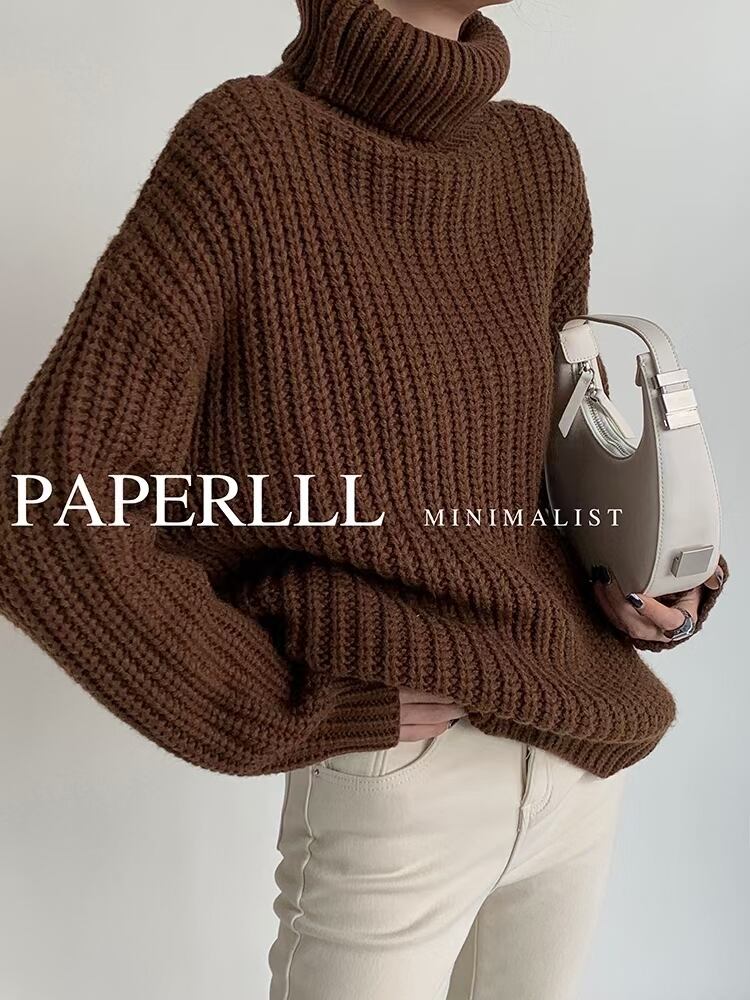 ざっくりタートルニット  AJ1079-8115