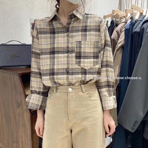 チェック柄　ネルシャツ　AJ2205-D08