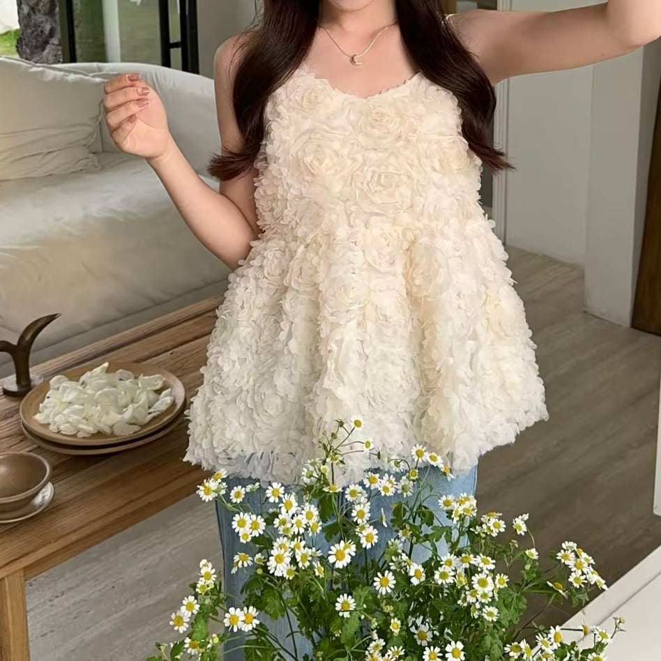 ロマンチックフラワーキャミソール