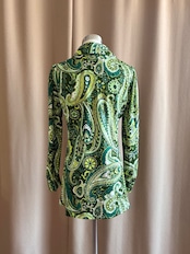 paisley pattern green rétro shirt-5137-1