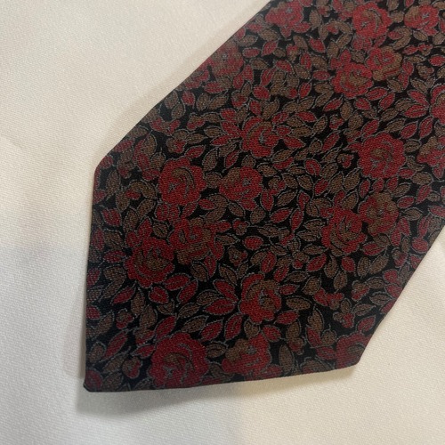 RAVAT Japan vintage ネクタイ 赤 花柄 n-781