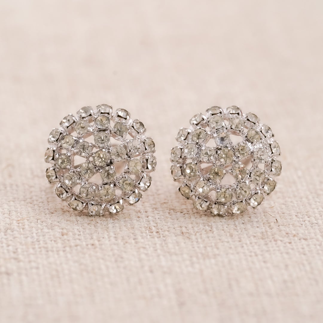 Valentine's Day Marche: Circle rhinestone earrings