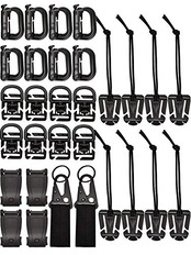 ウェブドミネーター Dリング MOLLE対応 360 回転 Dリング ウェビングクリップ ギアクリップ 高強度軽量 カラビナ グリムロックトリング&バックル アルミ合金 カラビナキー,PALSウェビング対応 バックロック吊り アウトドア用 パック用(30個セット)