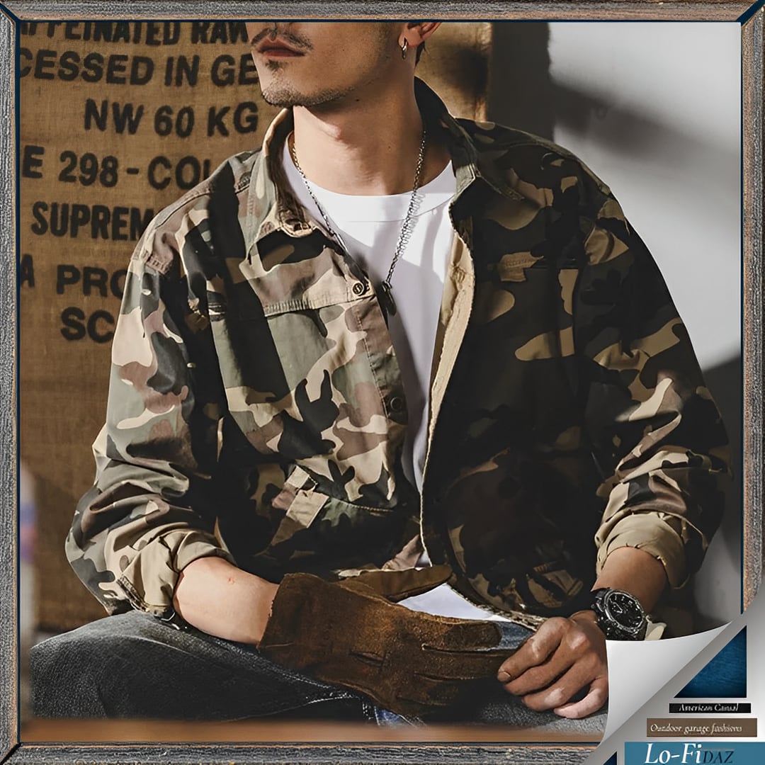 アメリカンレトロカモフラージュ ワークシャツ 21040