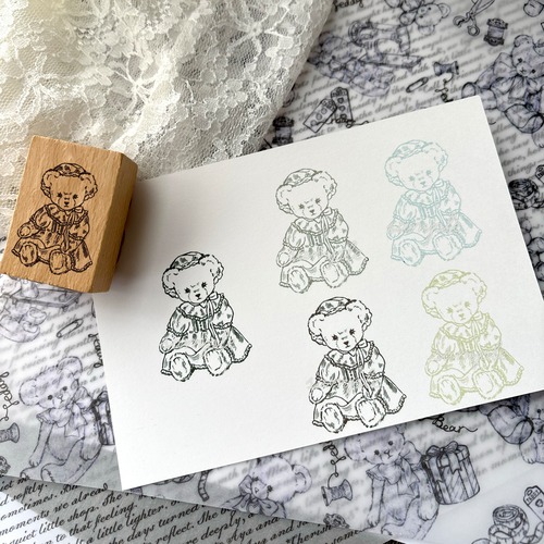 新作予約☆CHO497 Cherish365【ドレス熊】はんこ / スタンプ