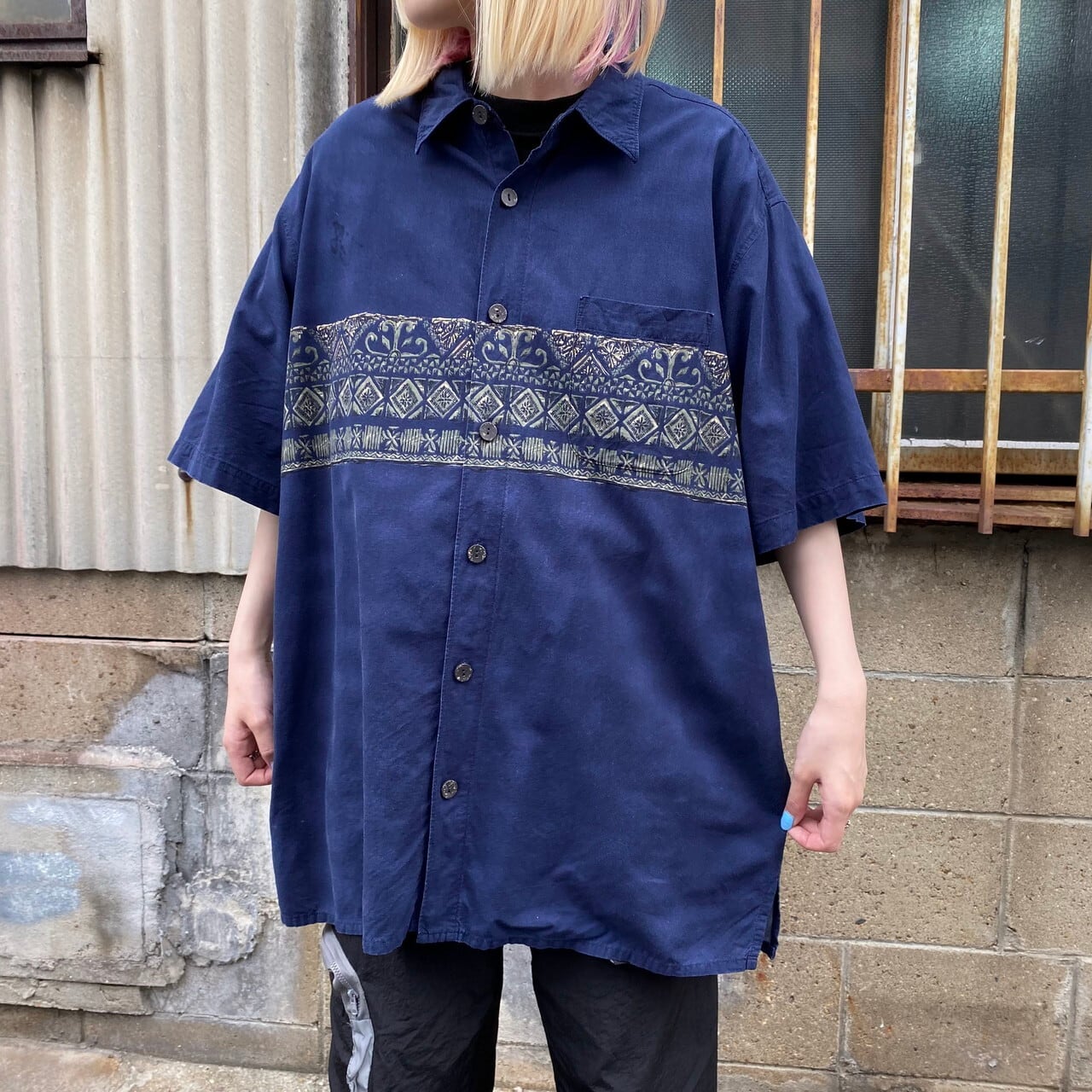 ビッグサイズ CONSENSUS 半袖 レーヨン アロハシャツ メンズ2XL ビッグサイズ CONSENSUS 半袖 レーヨン アロハシャツ メンズ2XL