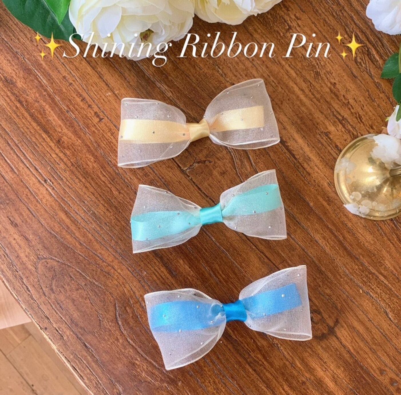 予約【yourharu】Shining Ribbon Pin ( 5color )