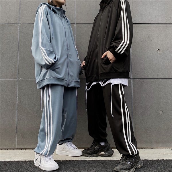 セットアップ スウェット パンツ ジャージ ライン 長袖 韓国 スウェット メンズ レディース ジャージ セットアップ サイド