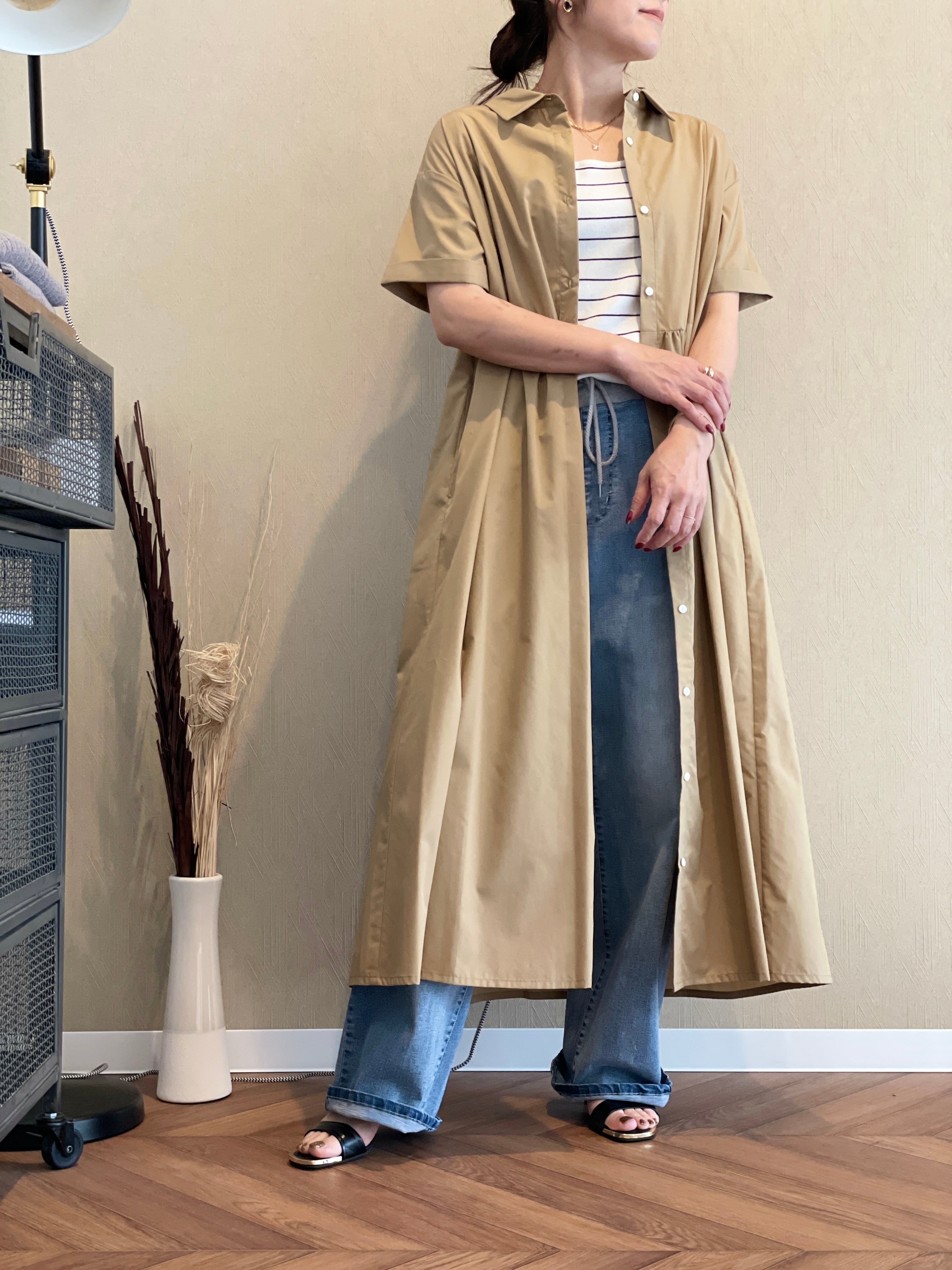 送料関税込み☆ ロゴ シャツワンピース シャツワンピース | Neutral Closet