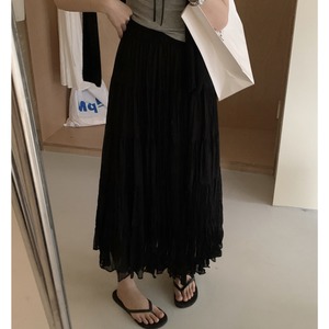 ワッシャー ティアード ロングスカート 10075