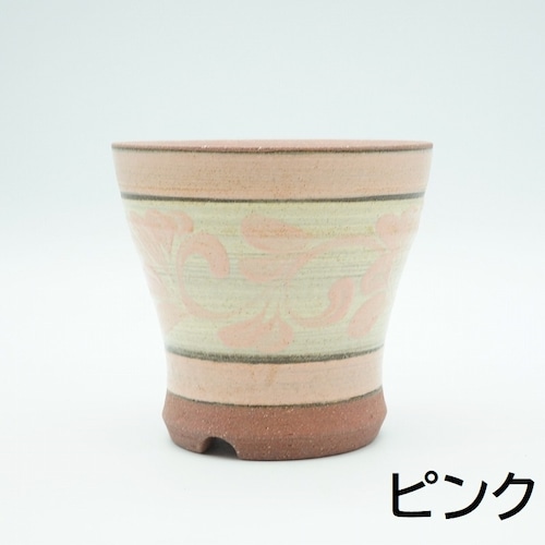 植木鉢（大）白×ピンク・白×ブルー【陶器屋須藤】