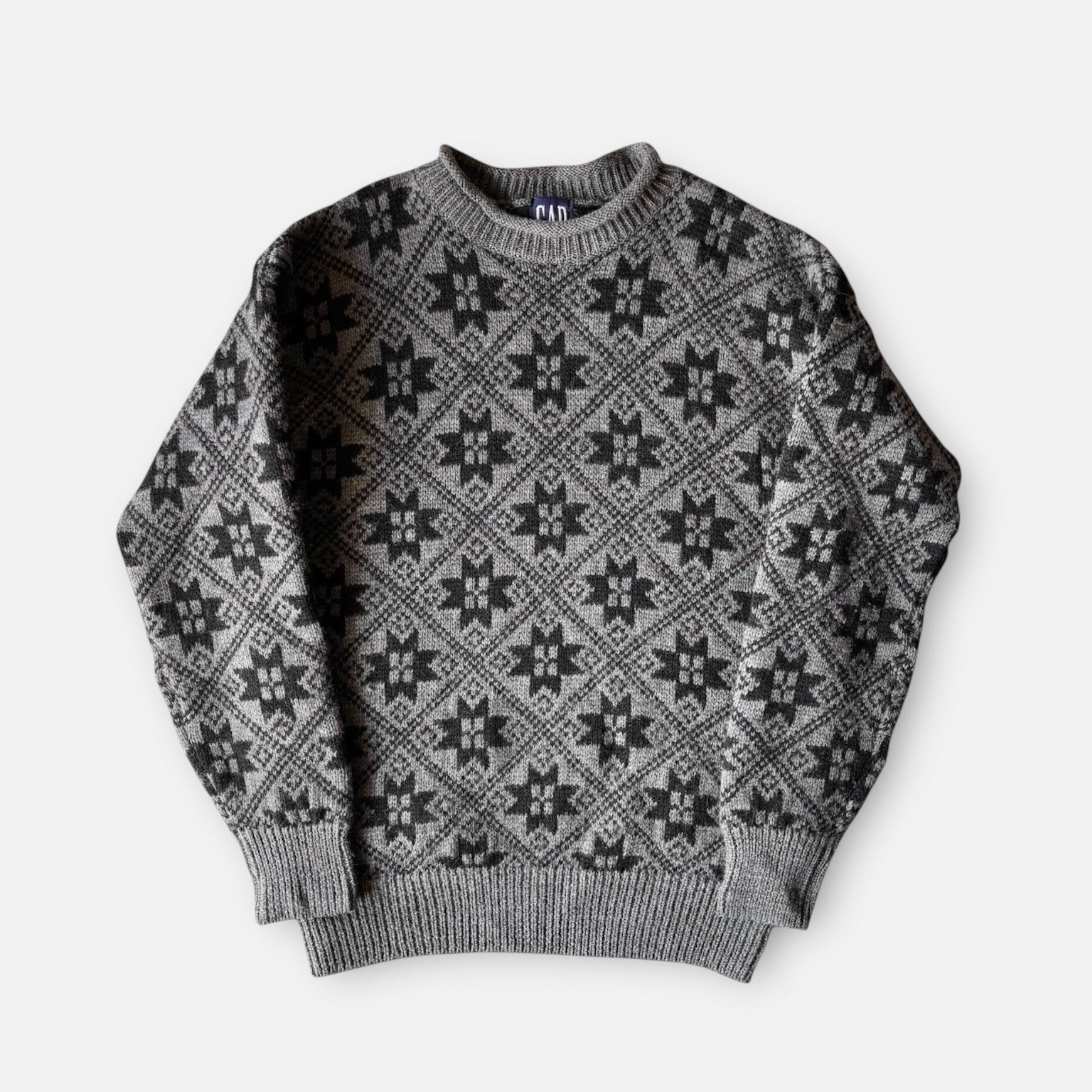 90s OLD GAP アイスランドセーター ノルディック柄 ハンドニット 90s 