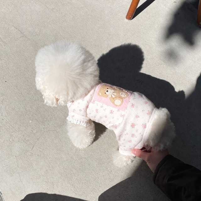 【予約】[Hi yeboo] nunu bear all in one (pink)