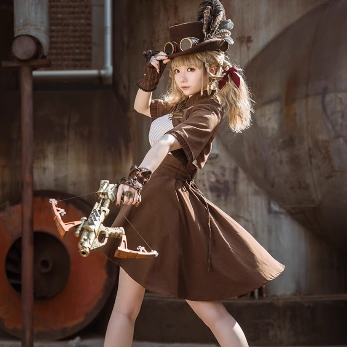 スチームパンク ロリータ コスプレ 衣装 SEASONZ スチームパンク スチパン ノースリーブ チューブトップ