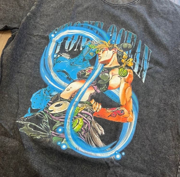 徐倫 ジョジョ 岸辺露伴 荒木飛呂彦 Tシャツ 半袖 ヴィンテージ 徐倫 ジョジョ 岸辺露伴 荒木飛呂彦 Tシャツ 半袖 ヴィンテージ