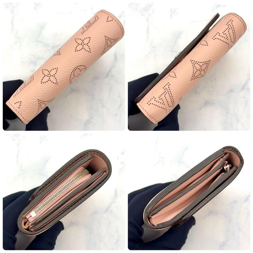 レアカラー★ルイヴィトン マヒナ ポルトフォイユ イリス コンパクト ピンク LOUIS VUITTON ルイヴィトン 二つ折り財布 レディース マヒナ