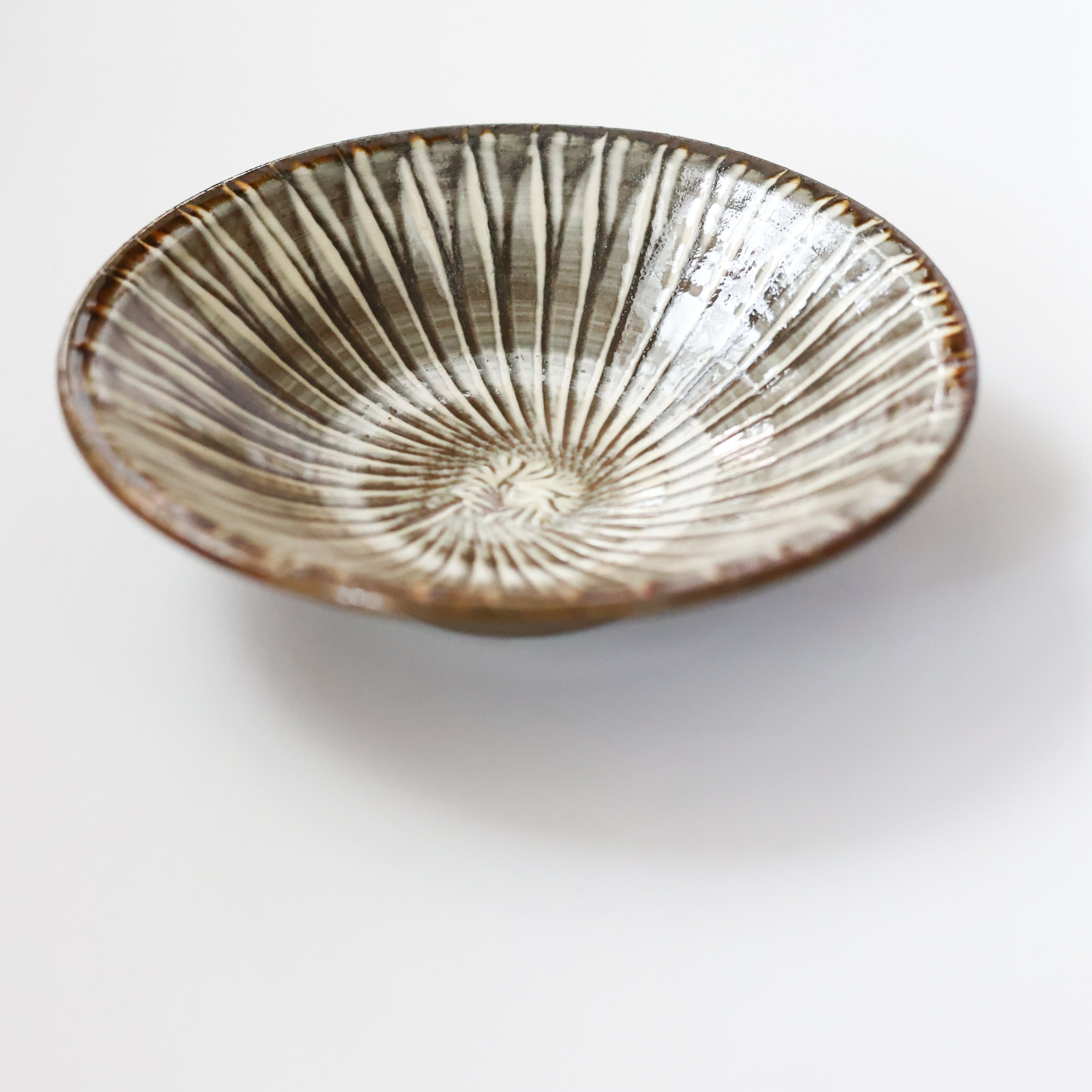 小鹿田焼 - 5寸皿 刷毛目 / 飴 (made in Japan) | Et cetera