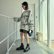 Typo pattern usefull knit/ecru