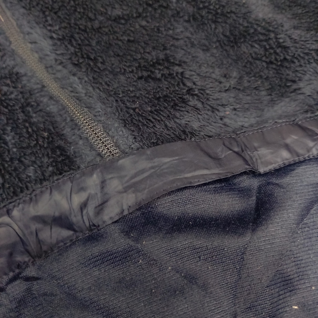 ノースフェイス　ジップアップ　ボア　フリース　ジャケット　刺繍ロゴ　裏ボア　L