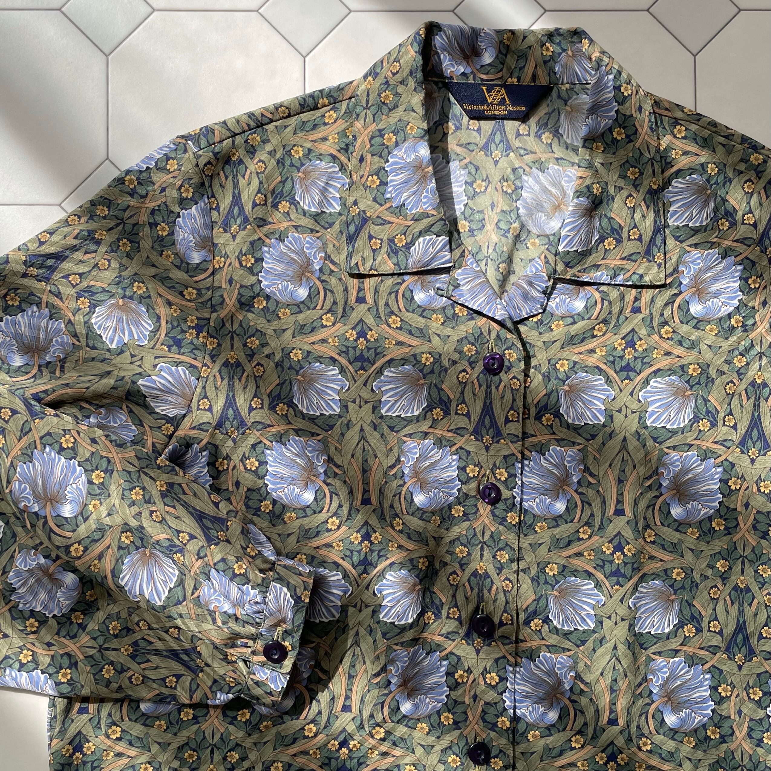 paisley print shirt〈レトロ古着 ペイズリー柄シャツ 総柄シャツ