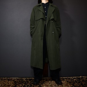 khaki long trench coat