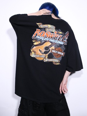 "Harley-Davidson" XXL over silhouette front and back print tee