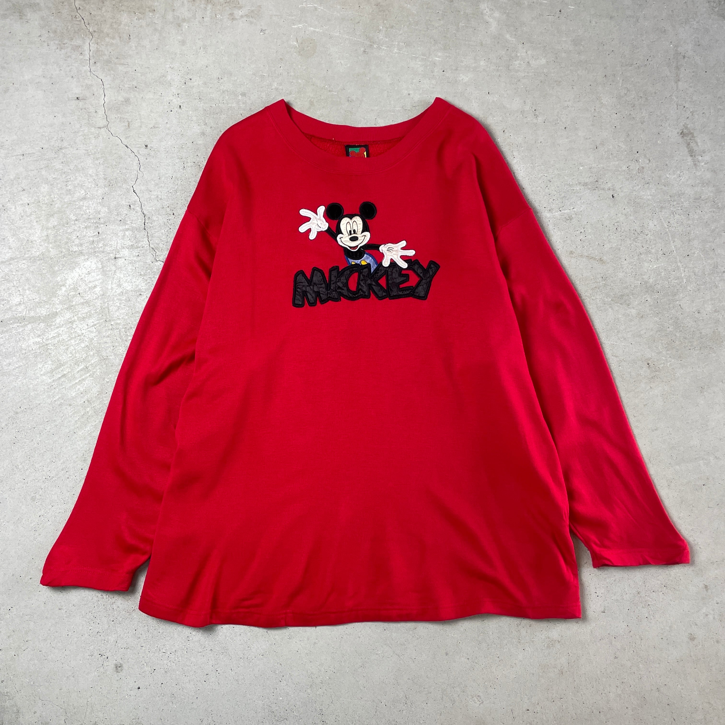 MICKEY ミッキーマウス スウェット 刺繍ロゴ vintage 90s