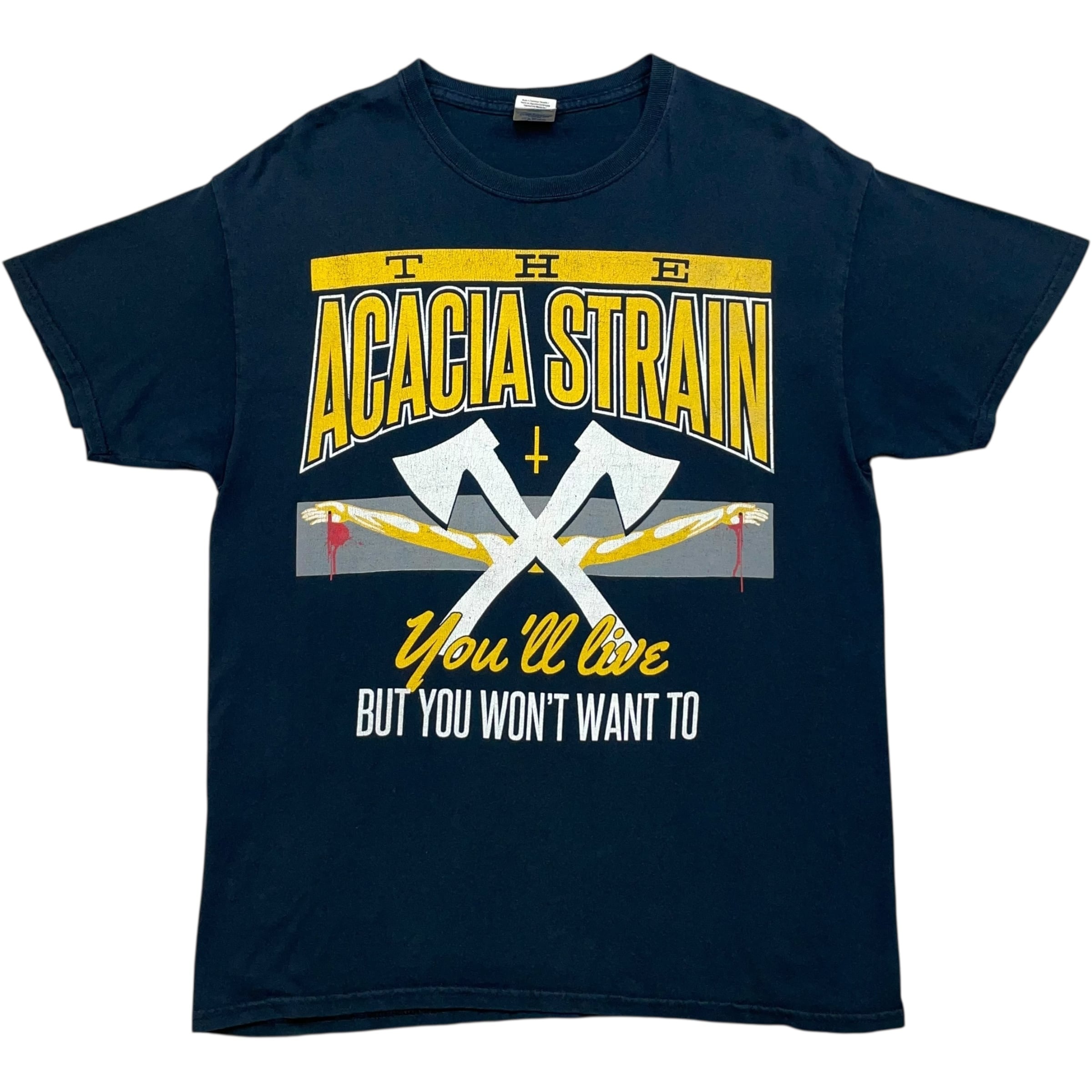 《L》GILDAN ギルダン バンドTシャツ フロントプリント THE ACACIA STRAIN no.8067