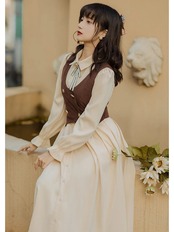 【0151】2sets Retro Style Long Sleeve Dress