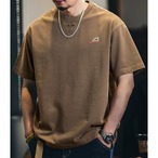 Crew Neck Embroidered Logo Short T-Shirt ◇H0219