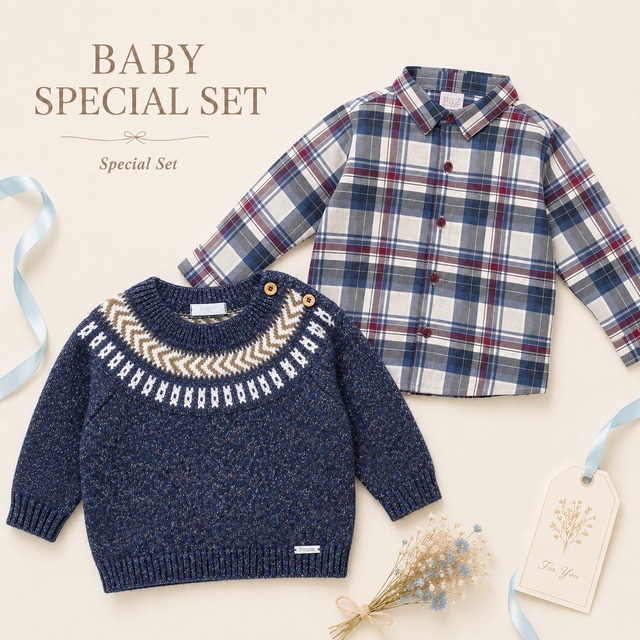 【1才 Baby Special Set 】セーター＆シャツ