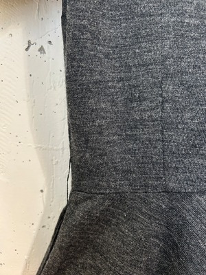 50's gray color back button dress