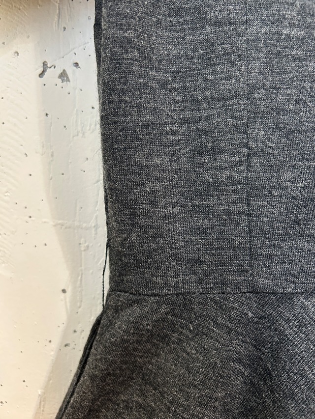 50's gray color back button dress