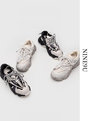 platform chic dad-sneakers 2color【NINE7808】