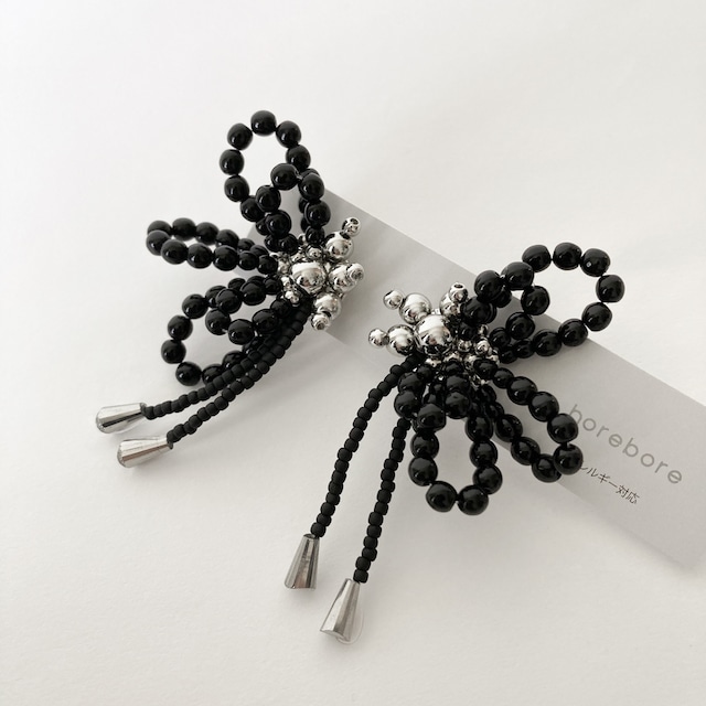 butterfly black (pierce / earring)