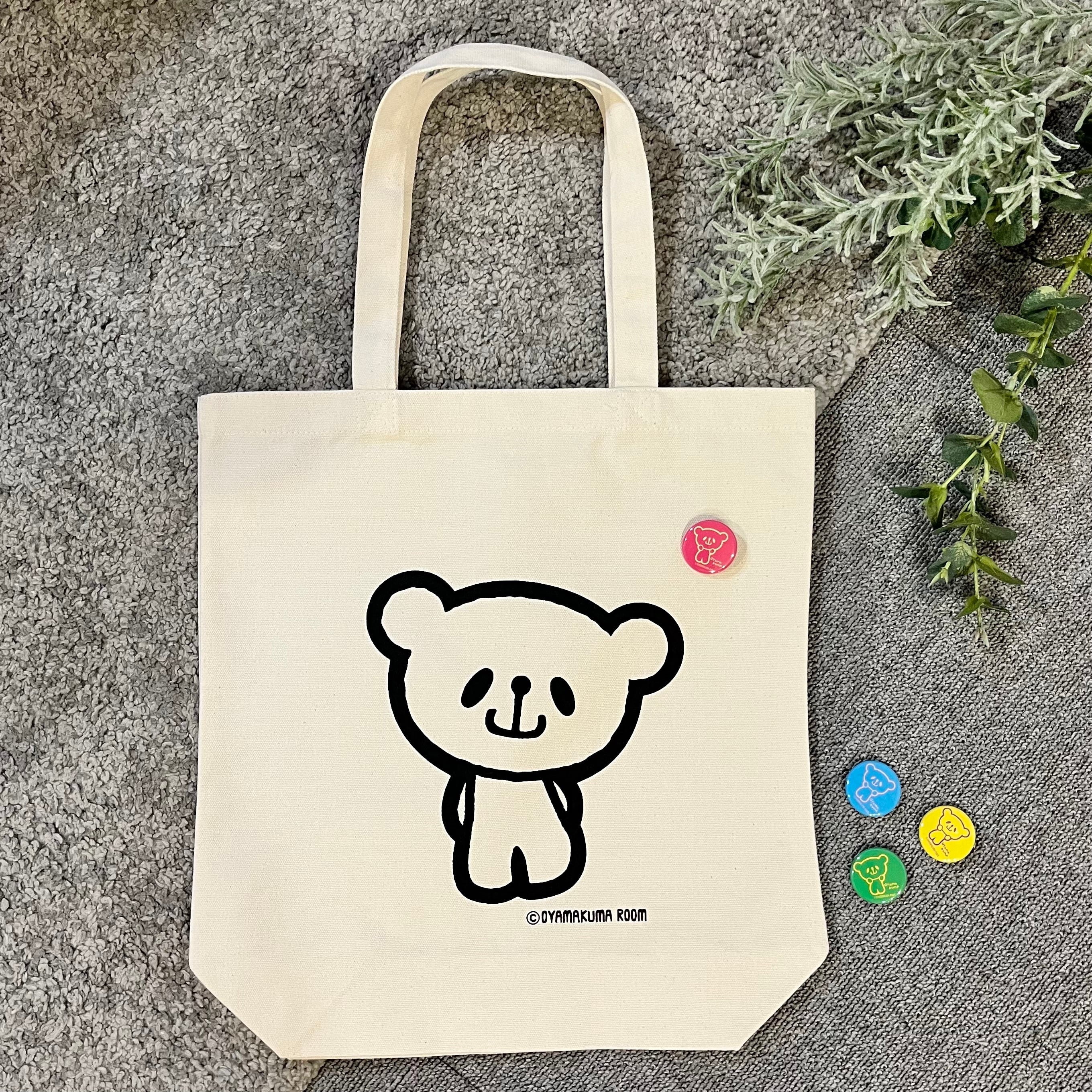 おやまくまキャンバストート(M) ナチュラル（おやまくまのおみせweb