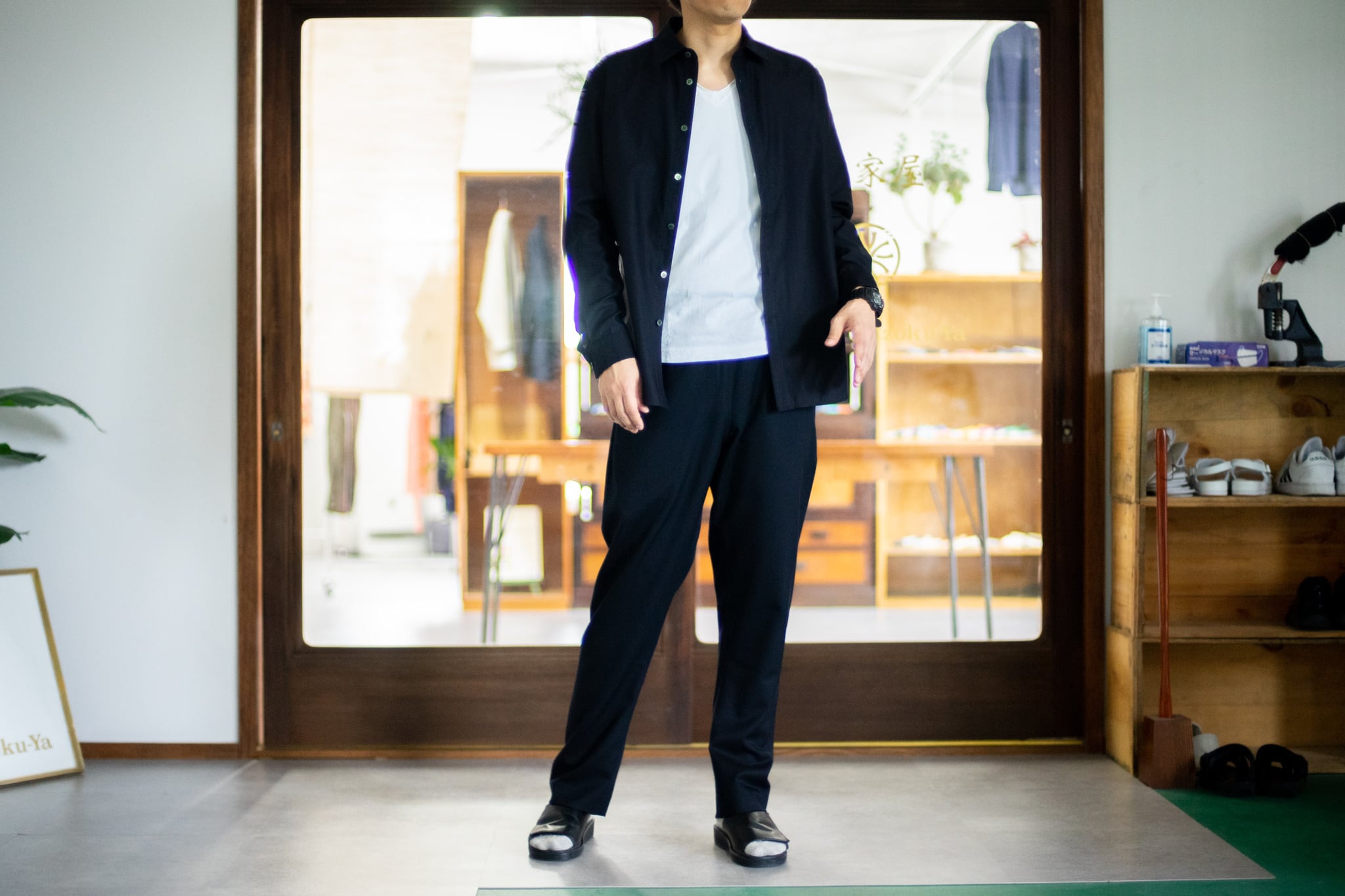 山内 超高密度バックサテンシャツ (yc48-20s) | 谷家屋 -Valley Kazoku 